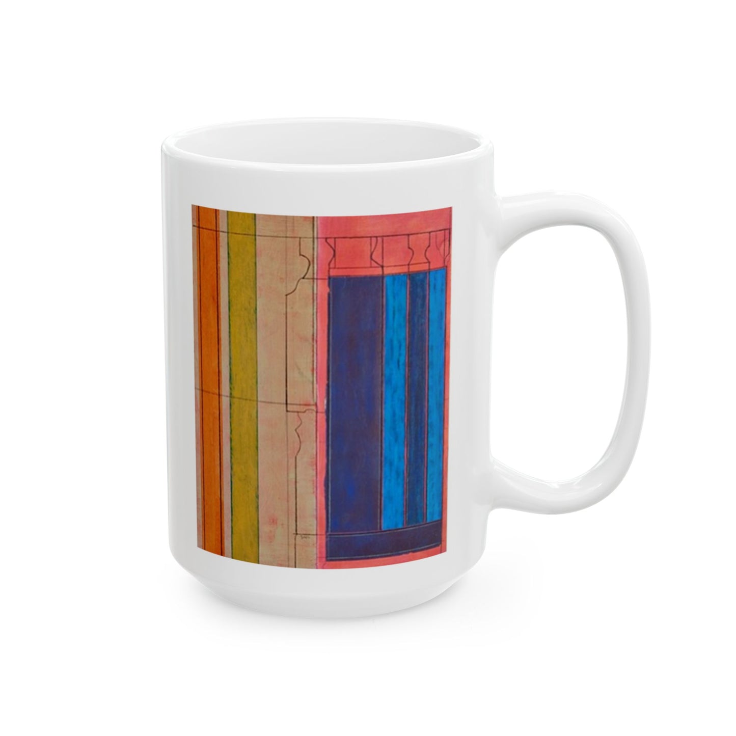 Original fine art Ceramic Mug, (15oz) Unique gift by Joan Gold